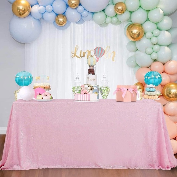 B-COOL Pink Tablecloth Sequin Table Overlays Elegance Wedding Decoration. . . - Picture 8 of 8